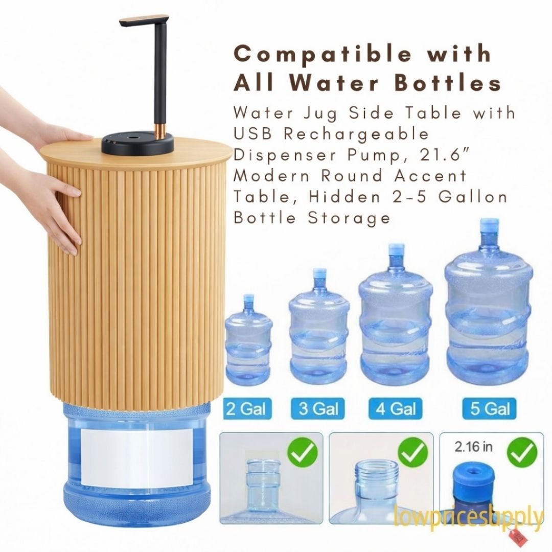 Nature Round Water Jug Table with Adjustable Head Design Desktop Water Dispenser Pump