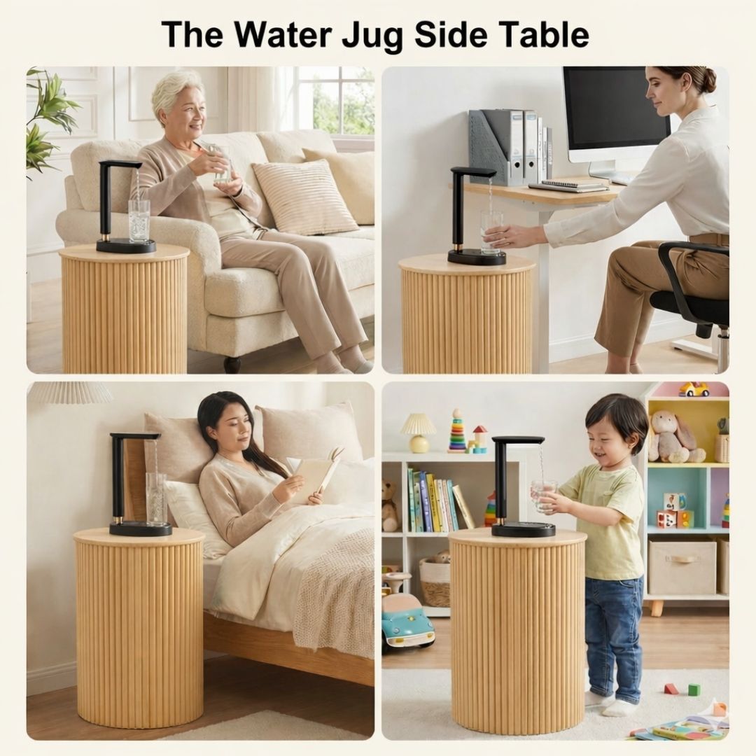 Nature Round Water Jug Table with Adjustable Head Design Desktop Water Dispenser Pump