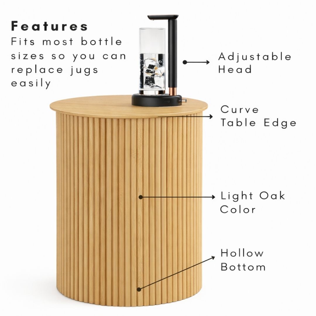 Nature Round Water Jug Table with Adjustable Head Design Desktop Water Dispenser Pump