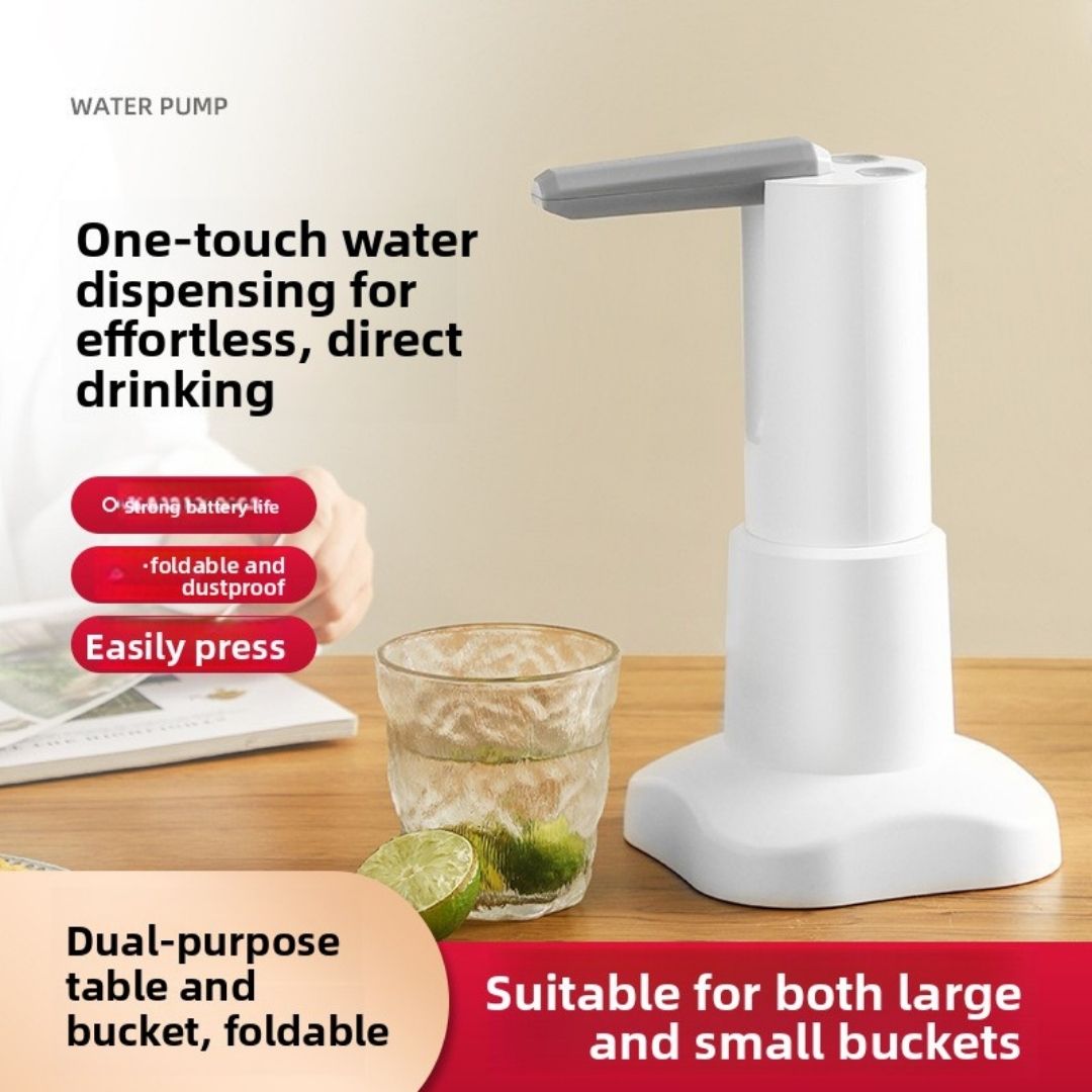 Folding Electric Water Pump 3.7W 5V ABS Housing Household Bottled Mineral Water Automatic Wireless Dual-Use Pressurized Bucket