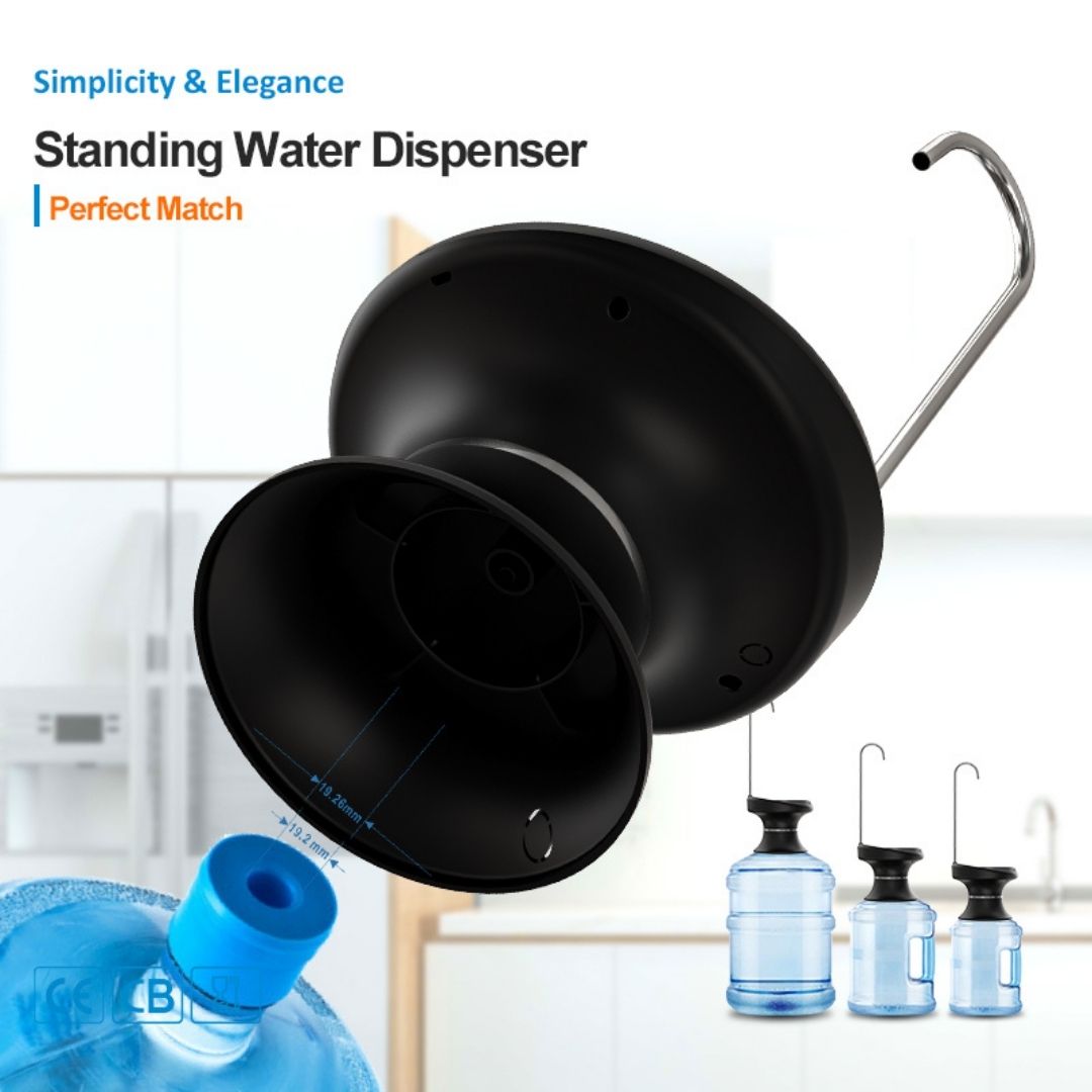 Drinking Water Dispenser Pump, Automatic Electric Drinking Water Bottle Pump for 1-6 Gallon Water Jugs, USB Rechargeable with Switch Control, Stable and Portable for Home, Kitchen, Office, Camping