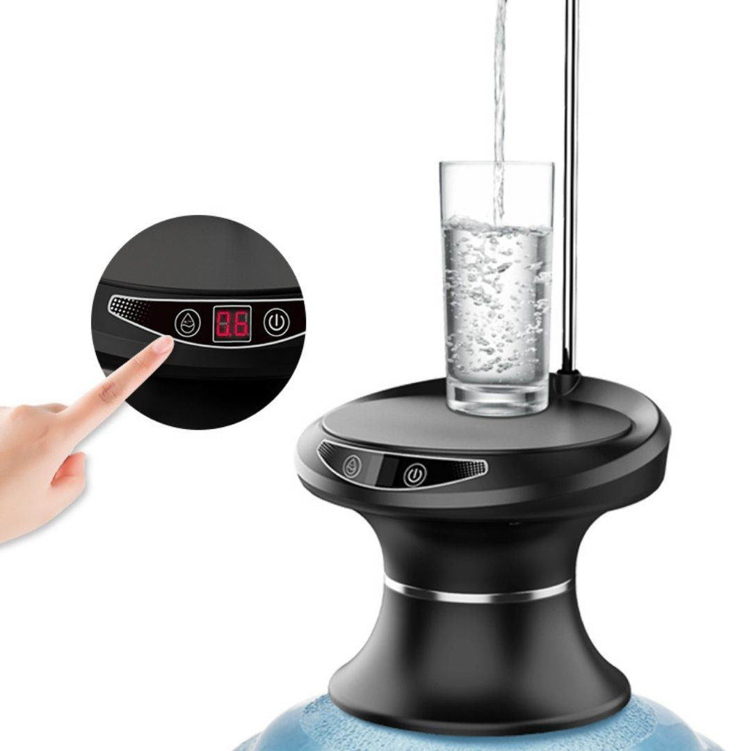 Drinking Water Dispenser Pump, Automatic Electric Drinking Water Bottle Pump for 1-6 Gallon Water Jugs, USB Rechargeable with Switch Control, Stable and Portable for Home, Kitchen, Office, Camping