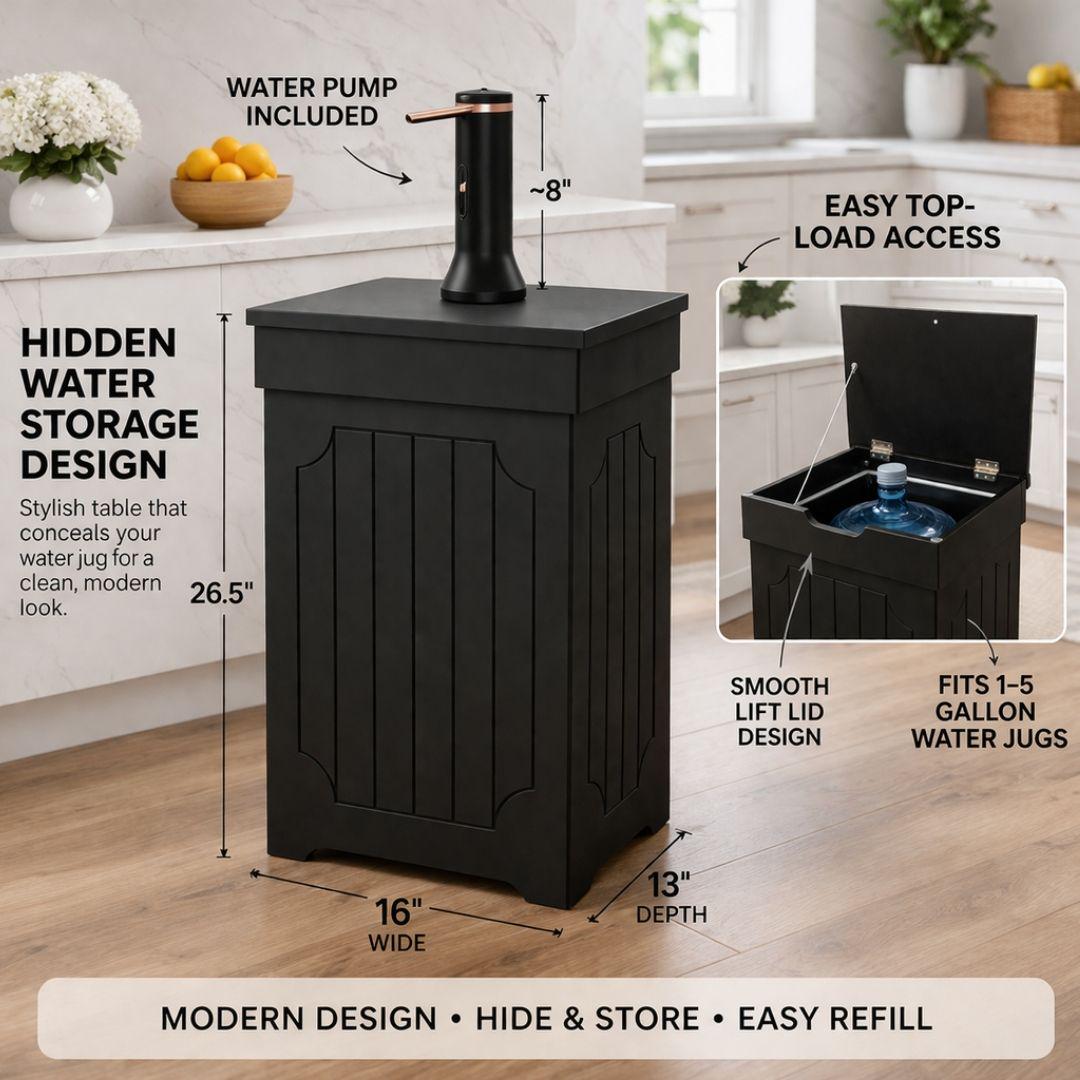 Kitchen Water Bottle Cover Cabinet, Water Jug Cabinet, Wooden Water Cover, Kitchen Water Bottle Organizer, Can Rack - Fits All Bottles