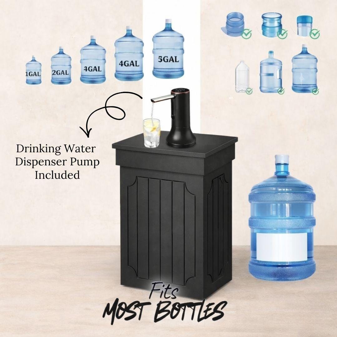 Kitchen Water Bottle Cover Cabinet, Water Jug Cabinet, Wooden Water Cover, Kitchen Water Bottle Organizer, Can Rack - Fits All Bottles